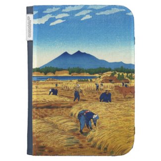 Shiro Kasamatsu Harvest Time Shin Hanga japan art Kindle Folio Cases