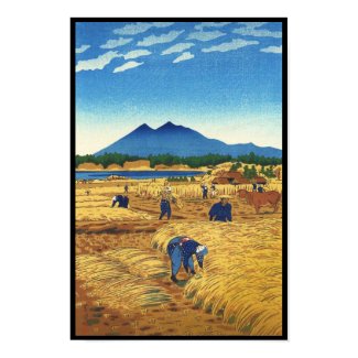 Shiro Kasamatsu Harvest Time Shin Hanga japan art Poster