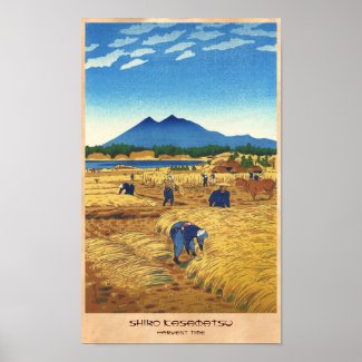 Shiro Kasamatsu Harvest Time Shin Hanga japan art Print