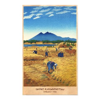 Shiro Kasamatsu Harvest Time Shin Hanga japan art Print