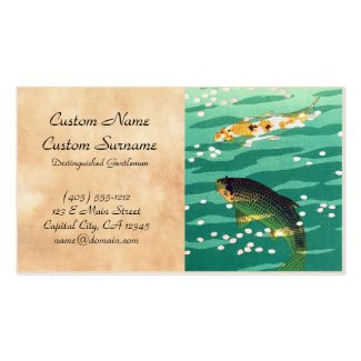 Shiro Kasamatsu Karp Koi fish pond japanese art Business Cards