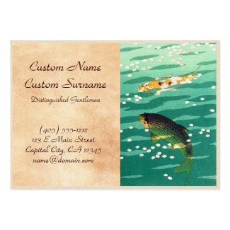 Shiro Kasamatsu Karp Koi fish pond japanese art Business Cards