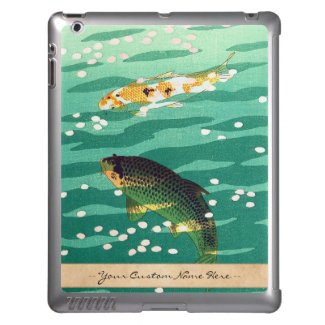Shiro Kasamatsu Karp Koi fish pond japanese art Case For iPad