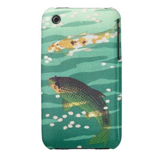 Shiro Kasamatsu Karp Koi fish pond japanese art iPhone 3 Case-Mate Case
