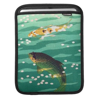 Shiro Kasamatsu Karp Koi fish pond japanese art Sleeve For iPads