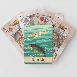 Shiro Kasamatsu Karp Koi fish pond japanese art Card Deck