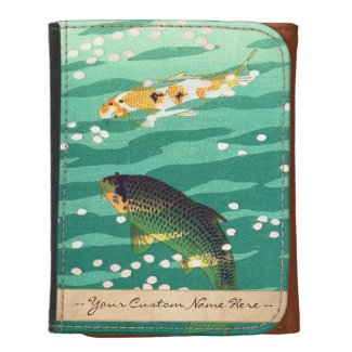 Shiro Kasamatsu Karp Koi fish pond japanese art Wallet