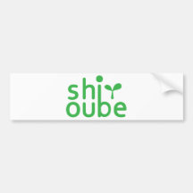 Shiroube Paper Logo Bumper Sticker