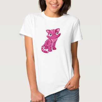 Shirt with pink kittens