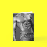 Shirtless Male In Jeans Notecard