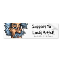 ShirtThinker Head, Support YourLocal Artist!, J... bumper stickers by jiveafro ShirtThinker Head, Support YourLocal Artist!, J... bumper stickers