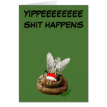 Shit happens Christmas Greeting Card