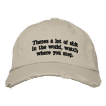 Shitty world embroidered hats