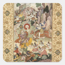 Shiva killing the Demon Andhaka, c.1585-90 Sticker