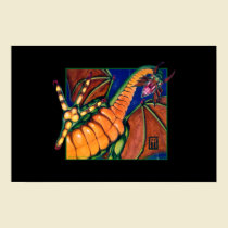 Shivan Dragon print on black posters