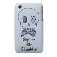 Shiver Me Thimbles (Blue) iPhone 3 Covers