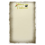 SHIVER ME TIMBERS! - Text w/Pirate Chest Customized Stationery