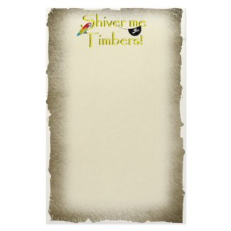SHIVER ME TIMBERS! - Text w/Pirate Chest stationery