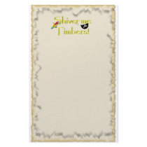 SHIVER ME TIMBERS! - Text w/Pirate Chest Personalized Stationery