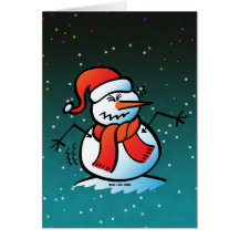 Shivering Snowman Card