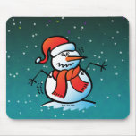 Shivering Snowman Mouse Pad