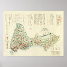 Shizuoka-ken, JapanPanoramic Map Print