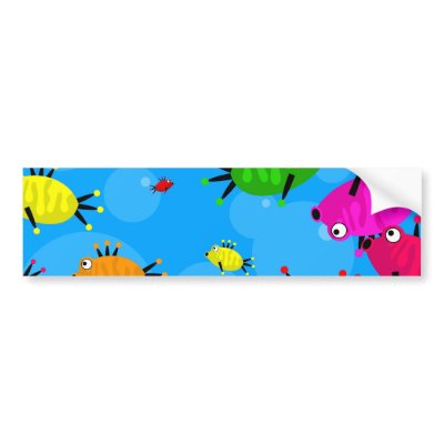 shoal-of-fish bumper sticker by prawny