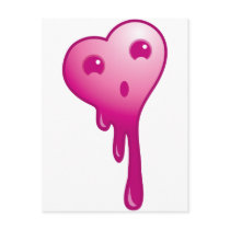 Shocked heart post card