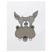 shocked hippo face flyer design