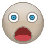 Shocked Round Sticker