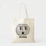 Shocking Electricity Wall Outlet Canvas Bags