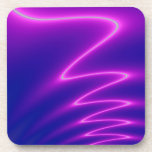 Shocking Pink Lightening Beverage Coasters