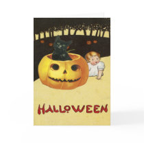 Shocking The Baby (Vintage Halloween Card)