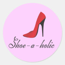 Shoe-a-holic Round Sticker