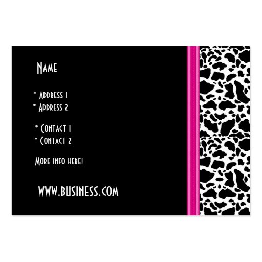 Shoe Business Card Black Bright Pink (back side)