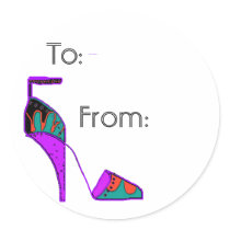 shoe gift tag stickers