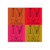 Shoe lacing postcards