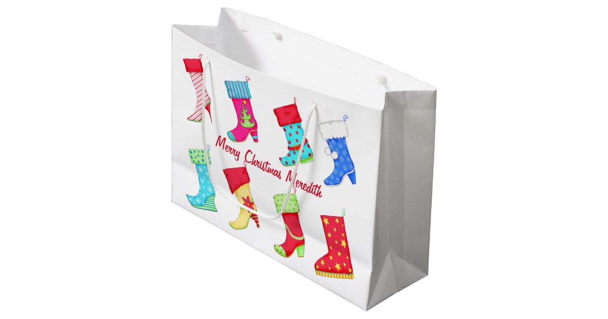 shoe lover name personalized christmas stocking large gift shoe lover name personalized christmas stocking large gift
