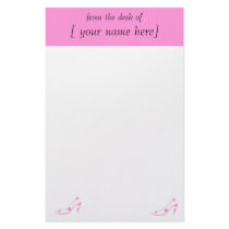 Shoe Lover Pink Paper Designs Personalized Stationery