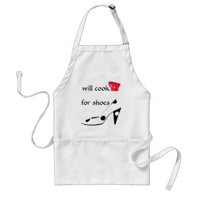 Shoe Lover Will Cook for Shoes Funny Apron