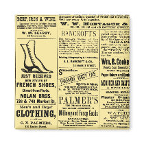 Shoe Newspaper Advertisement magnets