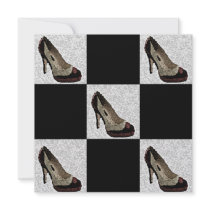 Shoeaholic Birthday Invite invitations