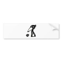 shoebill, balaeniceps rex and shoebird hashibiroko bumper sticker