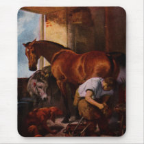Shoeing the Bay Mare Gifts mousepads