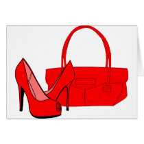 Shoes and Handbags Greeting Cards