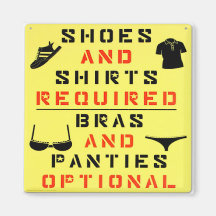 Shoes and Shirts...Funny Magnet