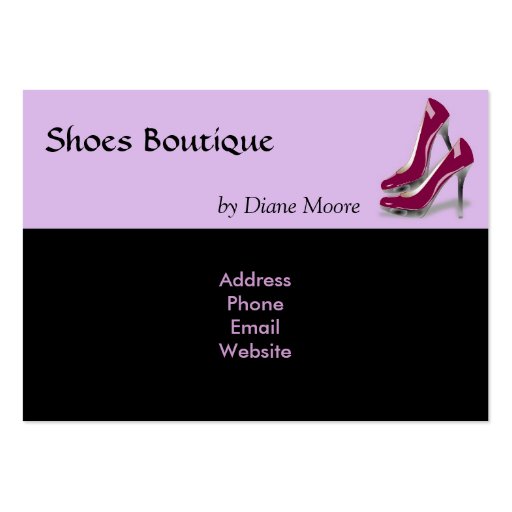 Shoes Boutique Business Card (front side)