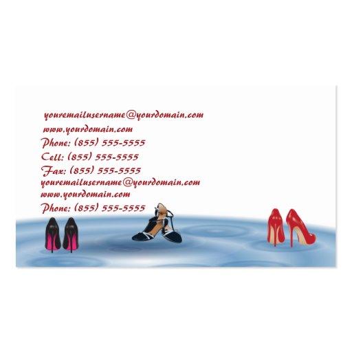 Shoes Business Business Card (back side)