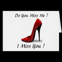 SHOES MISS YOU cards