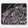 Shogun Samurai - White Calligraphy Line Mousepad